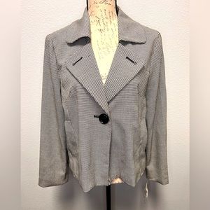 Anne Klein NWT Herringbone Swing Blazer Size 8